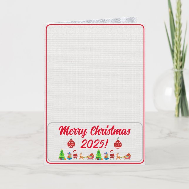 Cartão Xmas de Foto Completamente Personalizado (Frente)