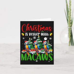 Cartão Xmas é melhor Piadas engraçadas Macaws no Natal T