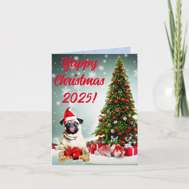 Cartão Xmas Engraçado Engraçado Personalizável (Frente)