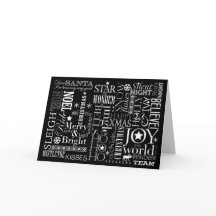 Cartão Xmas/Envelope de Estilo de Quadro Negro Fer