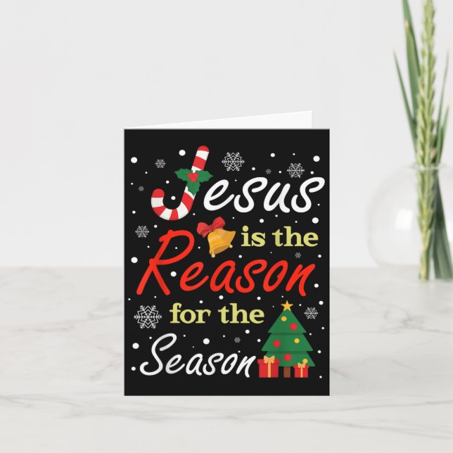 Cartão Xmas Jesus Is The Reason For The Season Christmas  (Frente)