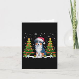 Cartão Xmas lança Papais noeis de cães pastores australia