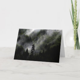 Cartão Xmas: Passe as colinas com ramos de loucura