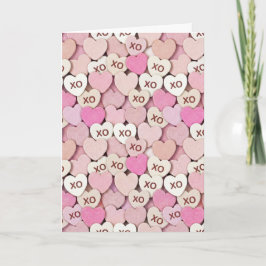 Cartão XO Romantic Heart Pattern Valentine Anniversary 