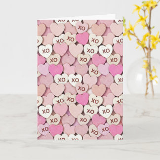 Cartão XO Romantic Heart Pattern Valentine Anniversary
