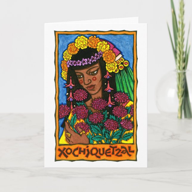 Cartão Xochiquetzal Greeting Card (Frente)
