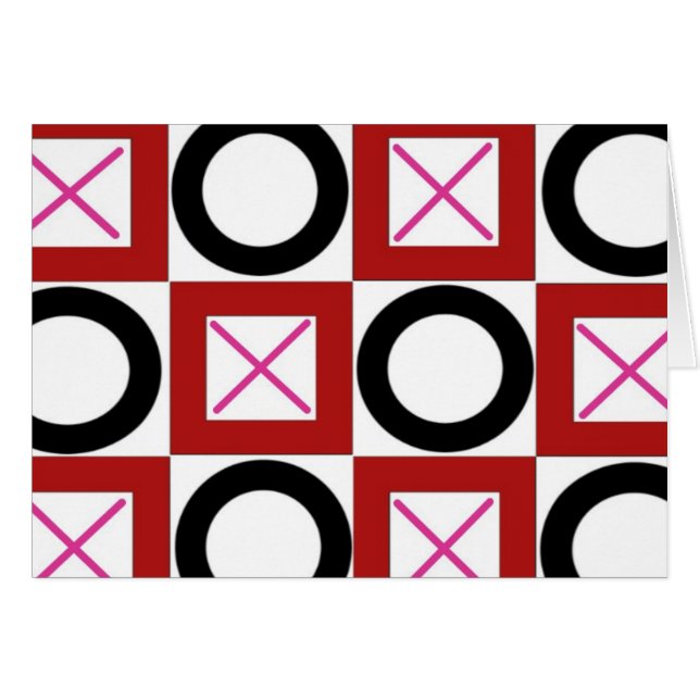 Cartão XOX Hugs e Kisses (Frente horizontal)