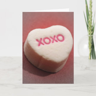 Cartão XOXO candy heart Card