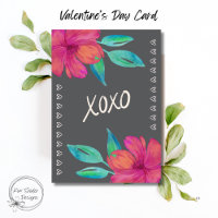 XOXO Flores Aquareladas Dia dos Namorados