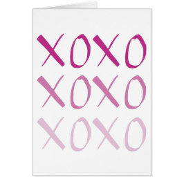 Cartão XOXO manuscrito