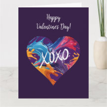 XOXO-Roxo-Coração Colorida