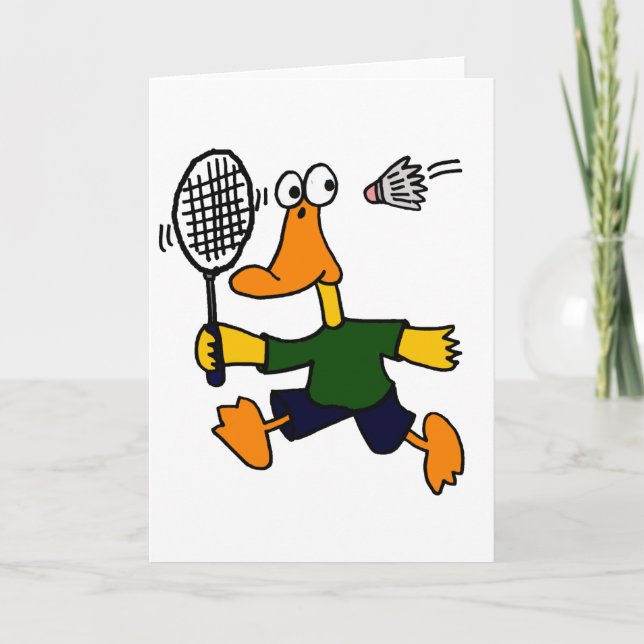 Cartão XX- Cartoon de Badminton de Pato (Frente)