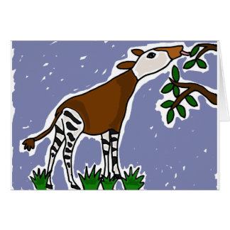 Cartão XX- desenhos animados da arte do Okapi