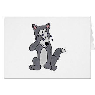 Cartão XX- desenhos animados de grito do lobo
