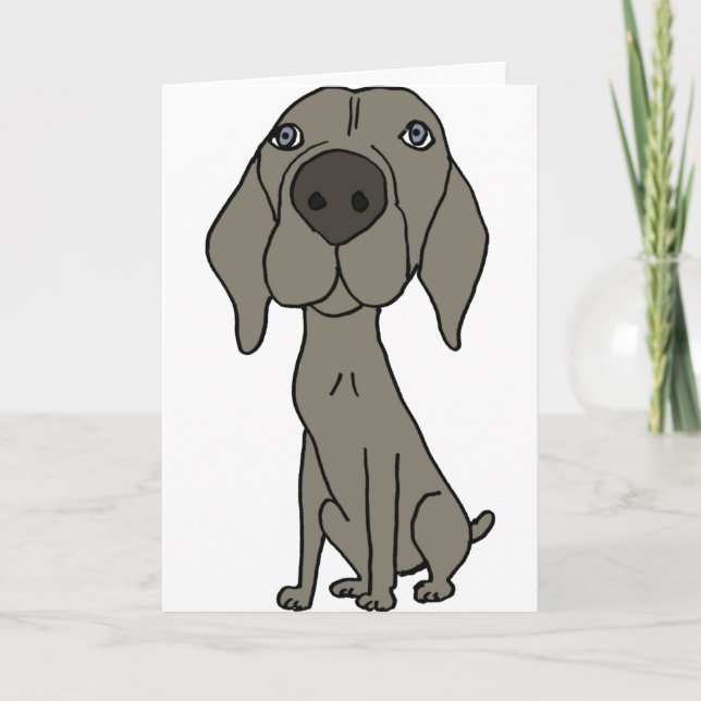 Cartão XX - Design de Weimaraner Cute (Frente)