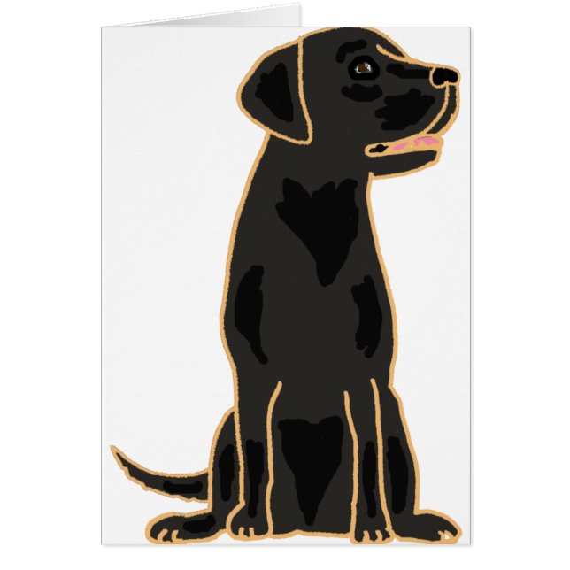 Cartão XX- design preto impressionante de labrador (Frente)