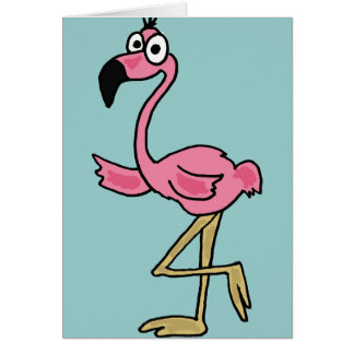 Cartão XX- flamingo engraçado