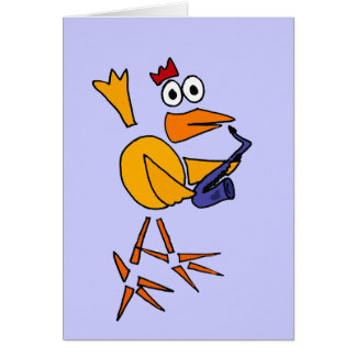 Cartão XX- galinha engraçada que joga a arte abstracta do