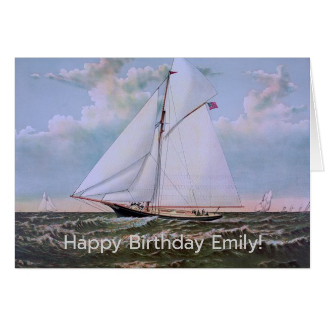 Cartão Yacht Anterior de Navegação (Frente Horizontal)