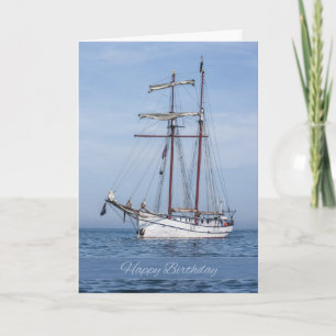 Cartão Yacht Birthday Greeting Card