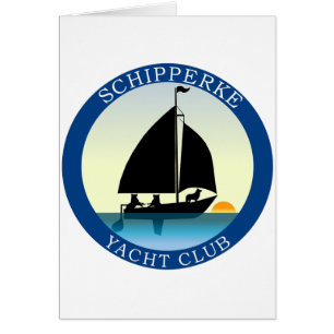 Cartão Yacht club do Schipperke