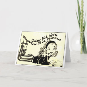 Cartão Yakety Yak Vintage Dia dos Namorados