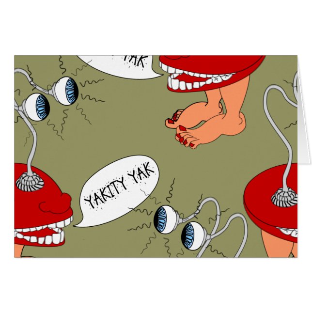 Cartão Yakity Yak (Frente horizontal)