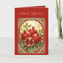 Cartão Yalda Pomegranate Chelle Night Fruits