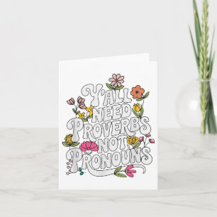 Cartão Yall Precisa de Provérbios Não Pronounes