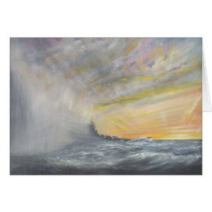 Cartão Yamato emerge do tufão pacífico 1944 2010