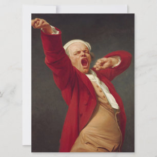 Cartão Yawning Man (autorretrato) (por Joseph Ducreux)