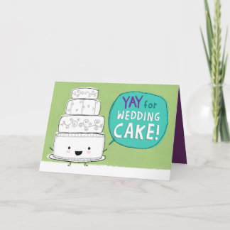 Cartão YAY para Bolo de Casamento! Parabéns Engraçados