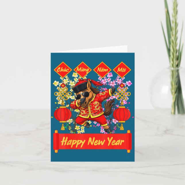 Cartão Year Of The Horse 2026 Vietnamese Lunar New Year 2 (Frente)