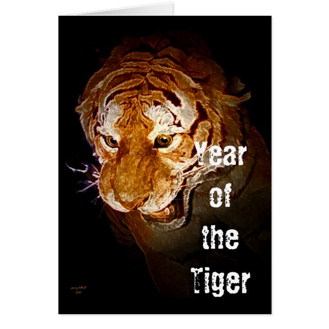 Cartão Yearr do tigre (Frente)