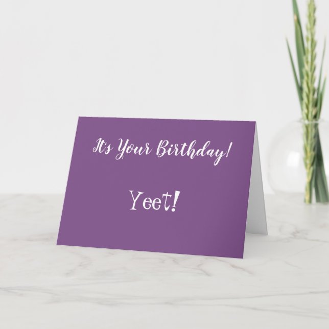 Cartão Yeet Birthday Card (Frente)