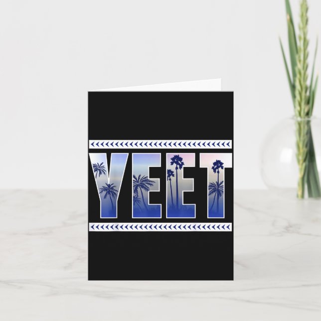 Cartão Yeet Funny Slang Quote Humor Meme  (Frente)