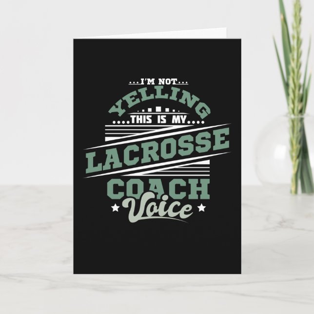Cartão Yelling Lacrosse Coach (Frente)