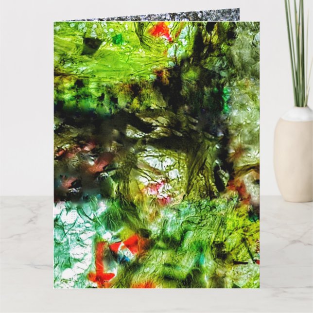 Cartão Yellow abstract Folded Greeting Card,Bright color  (Frente)