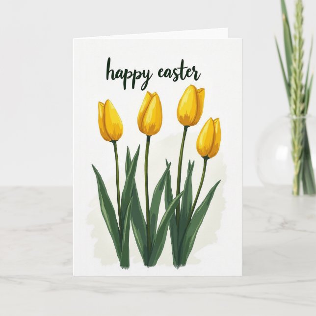 Cartão Yellow Blossom Springtime Card (Frente)