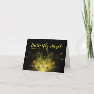 Cartão Yellow ButterflyAngel Sweetness Greeting Note Card