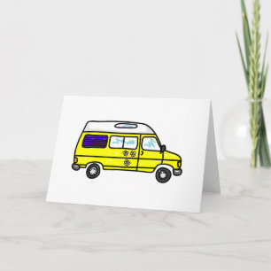 Cartão Yellow Campervan