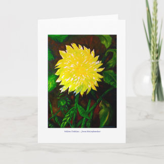 Cartão Yellow Dahlia GREETING CARD