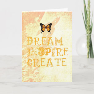 Cartão Yellow Dream, Inspire, Create Card
