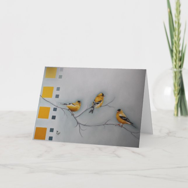 Cartão Yellow Finche Greeting Card (Frente)