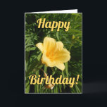 Cartão Yellow Flower Birthday Card<br><div class="desc">Birthday card with these lovely yellow flowers!  

Customize the inside with your name.</div>