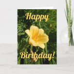 Cartão Yellow Flower Birthday Card<br><div class="desc">Birthday card with these lovely yellow flowers!  

Customize the inside with your name.</div>