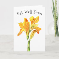 Yellow Flower Watercolor Art | Get Well Soon