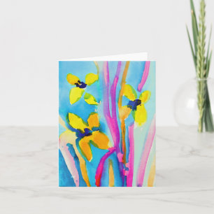 Cartão Yellow Flowers by Christina Miller, Age 9