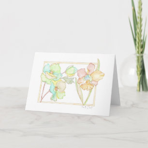 Cartão Yellow flowers greeting card
