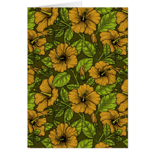 Cartão Yellow hibiscus (Frente)